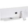 GloboStar Paladin �������� ��������� ������ - ������ ����������� Bed Side Led 6W 720lm 36� Ac 220-240V - Reading Light & ������ �������� - ��������� Usb 3A & Wireless 20W - �30 x �11 x �12cm - ������ ����� 4500K - ����� �������� - (61353)