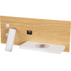 GloboStar Paladin �������� ��������� ������ - ������ ����������� Bed Side Led 6W 720lm 36� Ac 220-240V - Reading Light & ������ �������� - ��������� Usb 3A & Wireless 20W - �30x�11x�12cm - ������ ����� 4500K - ���� & ����� - ���� - (61360)