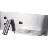 GloboStar Paladin �������� ��������� ������ - ������ ����������� Bed Side Led 6W 720lm 36� Ac 220-240V - Reading Light & ������ �������� - ��������� Usb 3A & Wireless 20W �30x�11x�12cm - ������ ����� 4500K ����� �������� ���� - (61356)