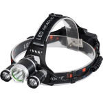 GloboStar ������� ����� ������� ����������������� Led Luminus 1 x Cree XM-L2 T6 & 2 Xpe Led Chip x 30W 3000lm 60� ������ �� 2 x 18650 �������� 4400mAh Usb 2.0 - 4 Modes - ��������� IP54 ����� ����� 6000K �7.5 x �7 x �6cm - (69926)