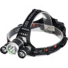GloboStar ������� ����� ������� ����������������� Led Luminus 1 x Cree XM-L2 T6 & 2 Xpe Led Chip x 30W 3000lm 60� ������ �� 2 x 18650 �������� 4400mAh Usb 2.0 - 4 Modes - ��������� IP54 ����� ����� 6000K �7.5 x �7 x �6cm - (69926)