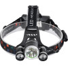 GloboStar ������� ����� ������� ����������������� Led Luminus 1 x Cree XM-L2 T6 & 2 Xpe Led Chip x 30W 3000lm 60� ������ �� 2 x 18650 �������� 4400mAh Usb 2.0 - 4 Modes - ��������� IP54 ����� ����� 6000K �7.5 x �7 x �6cm - (69926)