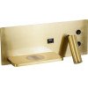 GloboStar Paladin �������� ��������� ������ ������ ����������� Bed Side Led 6W 720lm 36� Ac 220-240V - Reading Light & ������ �������� - ��������� Usb 3A & Wireless 20W �30x�11x�12cm - ������ ����� 4500K - ����� �������� �������� - (61357)