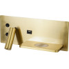 GloboStar Paladin �������� ��������� ������ ������ ����������� Bed Side Led 6W 720lm 36� Ac 220-240V - Reading Light & ������ �������� - ��������� Usb 3A & Wireless 20W �30x�11x�12cm - ������ ����� 4500K - ����� �������� ���� - (61358)