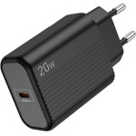Lamtech Fast Charger TYPE-C PD20W Black - (LAM112716)