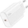 Lamtech Fast Charger TYPE-C PD20W White - (LAM112686)