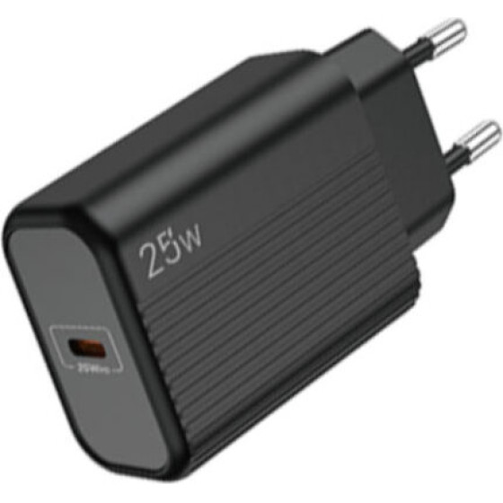 Lamtech Fast Charger TYPE-C PD25W Black - (LAM112723)