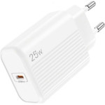 Lamtech Fast Charger TYPE-C PD25W White - (LAM112693)