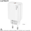 Lamtech Fast Charger TYPE-C PD25W White - (LAM112693)