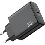 Lamtech Fast Charger TYPE-C PD30W Black - (LAM112730)