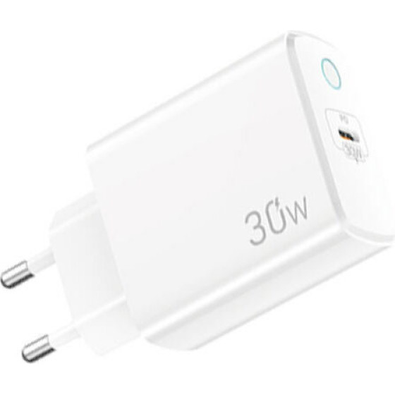 Lamtech Fast Charger TYPE-C PD30W White - (LAM112709)