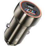 Lamtech Metal Car Charger QC3.0 & PD20W Metal Gray - (LAM112662)