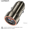 Lamtech Metal Car Charger QC3.0 & PD20W Metal Gray - (LAM112662)