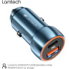 Lamtech Metal Car Charger QC3.0 & PD20W Saphire Blue - (LAM112679)