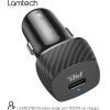 Lamtech Premium Fast IN-Car Charger TYPE-C PD25W Black - (LAM112785)