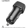Lamtech Premium Fast IN-Car Charger TYPE-C PD25W Black - (LAM112785)