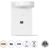GloboStar Crown �������� ��������� ������ - ������ ����������� Bed Side Led 5W 550lm 120� Ac 220-240V - Reading Light - ��������� Usb 3A - �15 x �15 x �23cm - ������ ����� 4500K - ����� - (61371)