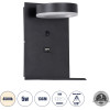 GloboStar Crown �������� ��������� ������ - ������ ����������� Bed Side Led 5W 550lm 120� Ac 220-240V - Reading Light - ��������� Usb 3A - �15 x �15 x �23cm - ������ ����� 4500K - ����� - (61370)