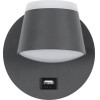 GloboStar Regency �������� ��������� ������ - ������ ����������� Bed Side Led 8W 920lm 120� Ac 220-240V - Reading Up/Down Light - ��������� Usb 3A - �12 x �12 x �13cm - ������ ����� 4500K - ���� ������� - (61375)