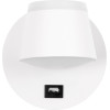 GloboStar Regency �������� ��������� ������ - ������ ����������� Bed Side Led 8W 920lm 120� Ac 220-240V - Reading Up/Down Light - ��������� Usb 3A - �12 x �12 x �13cm - ������ ����� 4500K - ����� - (61374)