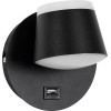 GloboStar Regency �������� ��������� ������ - ������ ����������� Bed Side Led 8W 920lm 120� Ac 220-240V - Reading Up/Down Light - ��������� Usb 3A - �12 x �12 x �13cm - ������ ����� 4500K - ����� - (61373)
