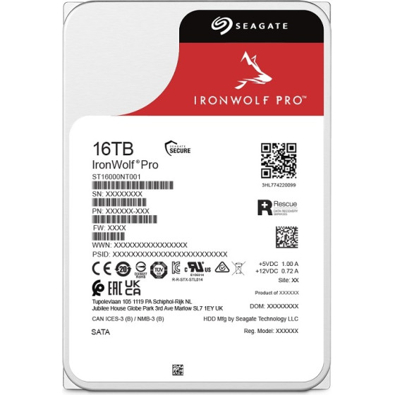 Seagate HDD, Ironwolf PRO,16TB,3.5', - (ST16000NT001)