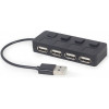 Gembird 4-Port Usb 2.0 Hub With Switches Black - (UHB-U2P4-05)