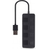 Gembird 4-Port Usb 2.0 Hub With Switches Black - (UHB-U2P4-05)