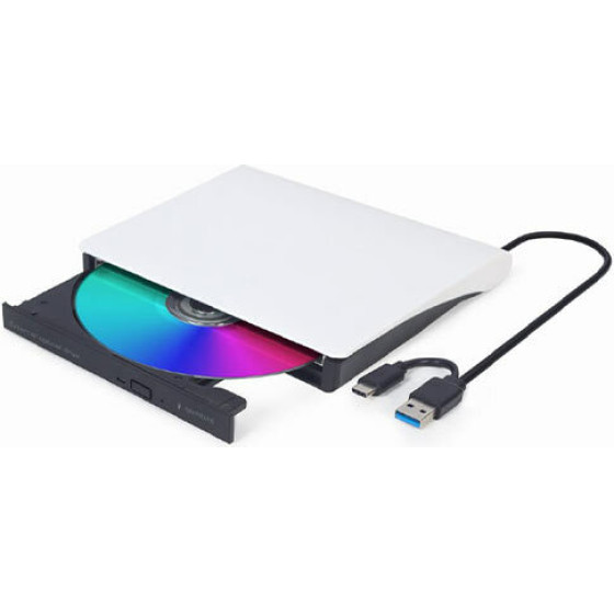 Gembird External Usb Dvd Drive BLACK-White - (DVD-USB-03-BW)