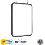 GloboStar Neroba �������� ��������� ������ Linear Design Led Cct 18W 1980lm 360� Ac 220-240V - �������� �������� ���� �������� On/Off All In One ����� 6000k+������ 4500k+����� 2700k �29 x �2 x �36cm - ����� - 3 Years Warranty - (61302)