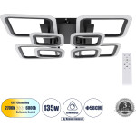 GloboStar ROYAL-S ��������� ������ Design Led Cct 135W 16200lm 360� Ac 220-240V - �������� �������� ���� ���������������� All In One ����� 6000k+������ 4500k+����� 2700k Dimmable �58.5 x �58.5 x �12cm - ����� - 3 Years Warranty - (61325)