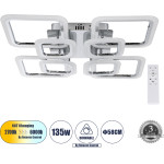 GloboStar ROYAL-S ��������� ������ Design Led Cct 135W 16200lm 360 Ac220-240V �������� �������� ���� ���������������� All In One ����� 6000k+������ 4500k+����� 2700k Dimmable �58.5 x �58.5 x �12cm - ����� ������ 3 Years Warranty - (61326)