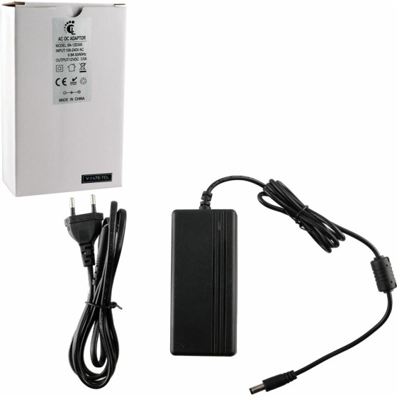 Volte-Tel Universal ����������o Desktop 12V 3A Dc Connector 5,5X2,1mm Me LED - (5205308328572)