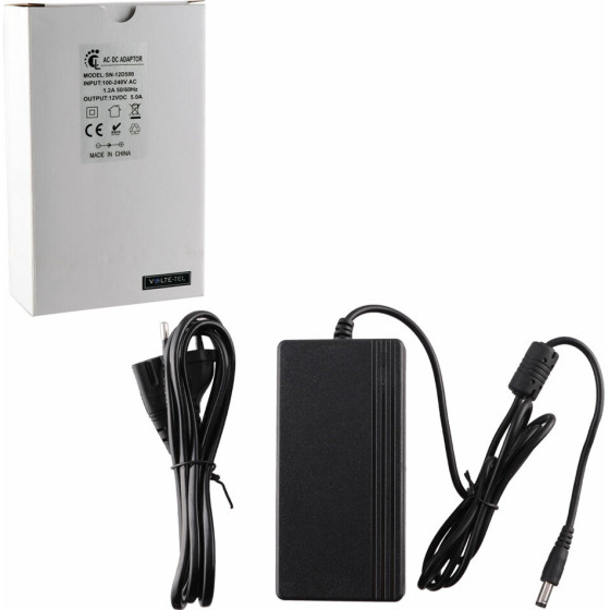 Volte-Tel Universal ����������o Desktop 12V 5A Dc Connector 5,5X2,1mm Me LED - (5205308328589)