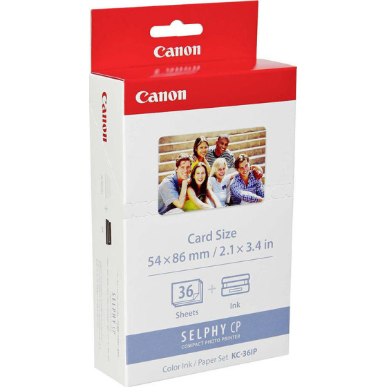 Canon KC-36IP Colour Ink & Paper Set Credit Card Size 36pRints (7739A001AH) - (7739A001) - (4960999047058)