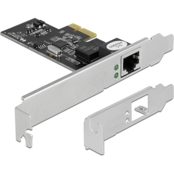 DeLock ����� ��������� Pcie �� RJ45 2.5 Gbps, Low Profile - (89598)