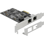 DeLock ����� ��������� Pcie x2 �� 2x RJ45 2.5 Gbps, Low Profile - (89530)