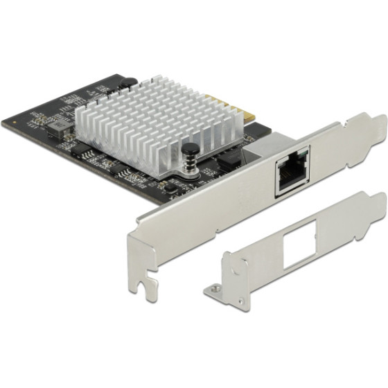 DeLock ����� ��������� Pcie x2 �� RJ45 10 Gbps, Low Profile - (89528)