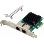 Powertech ����� ��������� Pcie �� 2x RJ45 Gigabit JL82571GB - (ST7279)
