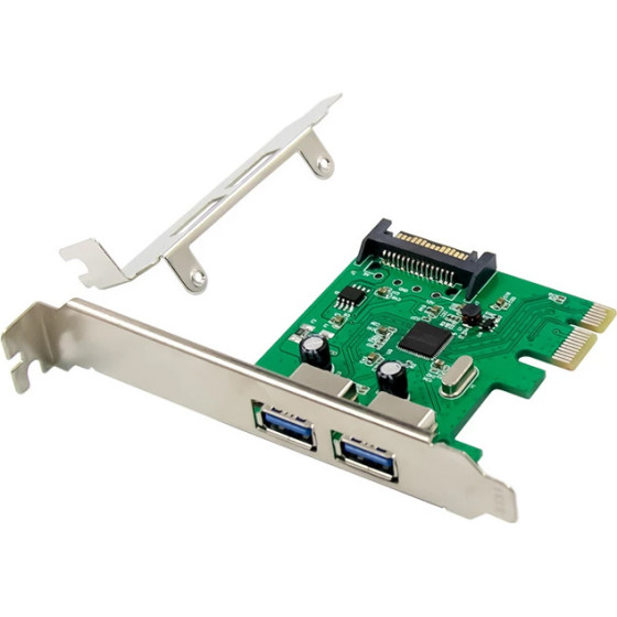 Powertech ����� ��������� Pcie �� 2x Usb 3.0 ASM1042 - (ST624)