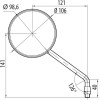 Lampa ��������� Moto ���������� M10X1,25 Dx 106cm Star Classic - 2 ��� - (91633)