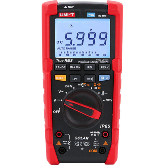 Uni-T ������� ��������� Solar Pro 1700V DC/1500V AC, True Rms - (UT196)
