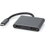Nedis CCGP64670BK01 Usb MULTI-Port Adapter USB-C Male - 2x Hdmi 0.10m BLACK