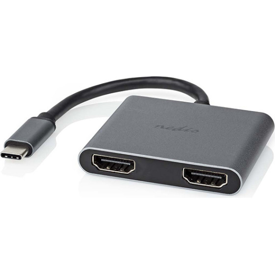 Nedis CCGP64670BK01 Usb MULTI-Port Adapter USB-C Male - 2x Hdmi 0.10m BLACK