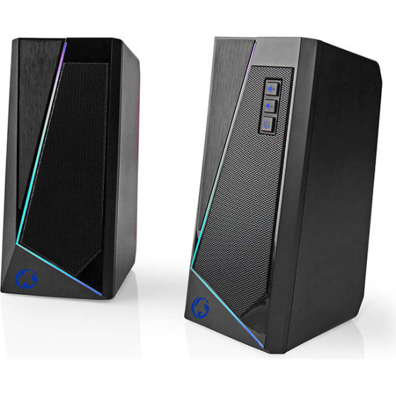 Nedis GSPR31020BK Gaming Speakers Usb Powered Led Volume Control 18W