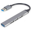 Gembird 4-Port Usb Hub (USB3X1 - USB2X3 PORTS) Silver - (UHB-U3P1U2P3-02)