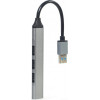 Gembird 4-Port Usb Hub (USB3X1 - USB2X3 PORTS) Silver - (UHB-U3P1U2P3-02)