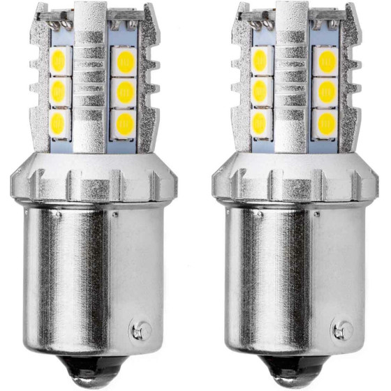 AMiO R5W/R10W P21W BA15S 12/24V 16xSmd 3030 Led ����� CAN-Bus 2���. - (02796)