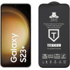 Idol 1991 Tempered Glass Samsung S23 Plus 5G S916 6.6'' 9H 0.25mm Titanium Semi Curved Full Glue Ultra Thin BLACK - (5205308328602)