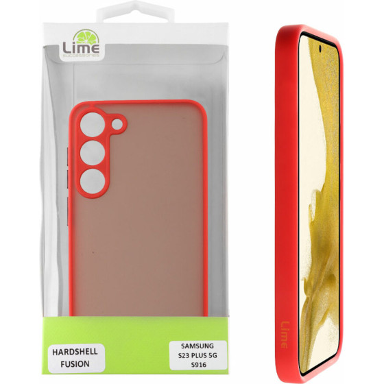 Lime ���� Samsung S23 5G S911 6.1'' Hardshell Fusion Full Camera Protection Red With Black KEYS